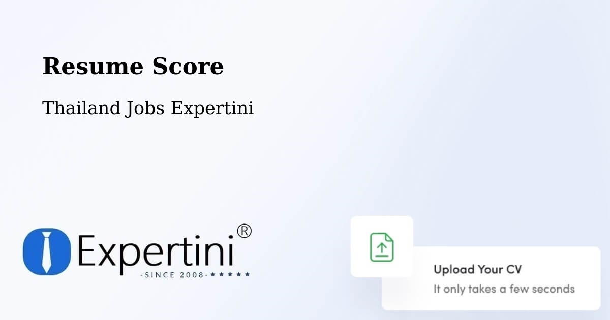 Resume Score & Job Description Match Tool – Bang Kapi - Thailand Jobs Expertini